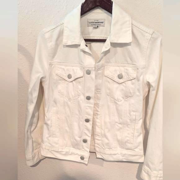 Lucky Brand White Jean Jacket - Picture 1 of 3